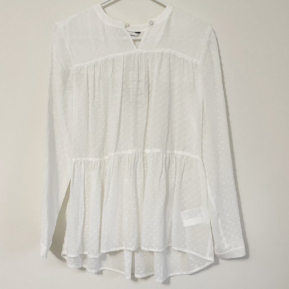 Club Monaco | Sheer Blouse | White | XS - Picture 1 of 6